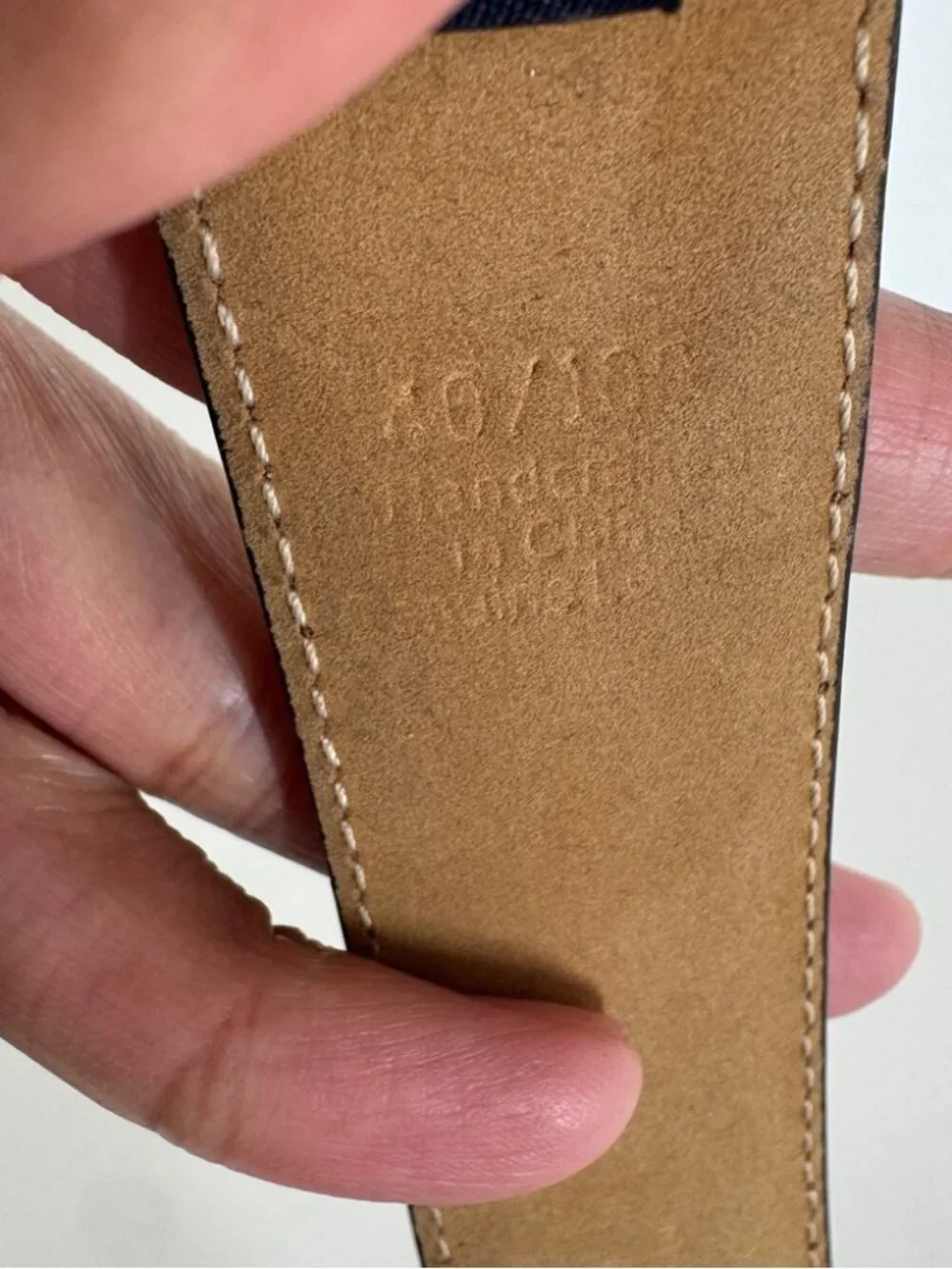 Tommy Hilfiger Leather Belt Brown Classic Silver Buckle Size 40